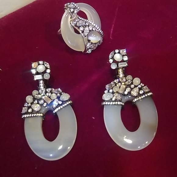 High end precious stones silver ring - Picture 2 of 5